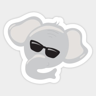 Cool Elephant Face Sticker